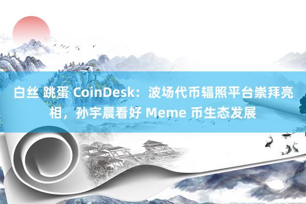 白丝 跳蛋 CoinDesk：波场代币辐照平台崇拜亮相，孙宇晨看好 Meme 币生态发展